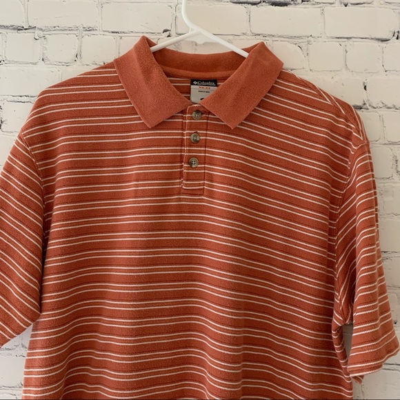 Columbia men’s striped short sleeve polo shirt | size Large - Picture 3 of 10